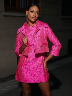 Dresses|Mini Dresses*Mew Mews Fashion Aanya Jacquard Floral Mini Dress