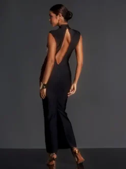 Dresses|Maxi Dresses*Bandage Adena High Neck Rhinestone Maxi Dress