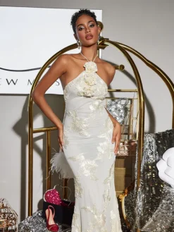 Dresses|Maxi Dresses*Mew Mews Fashion Aedin Halterneck Flower Maxi Dress