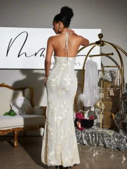 Dresses|Maxi Dresses*Mew Mews Fashion Aedin Halterneck Flower Maxi Dress