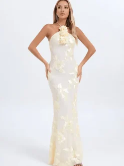 Dresses|Maxi Dresses*Mew Mews Fashion Aedin Halterneck Flower Maxi Dress