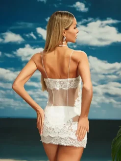 Dresses|Mini Dresses*Mew Mews Fashion Aerith Spaghetti Floral Lace Mini Dress