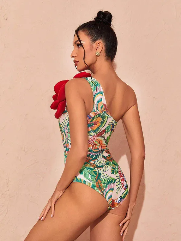 Bikini Sets|Swimwear*Mew Mews Fashion Aether Flower Printed Swimwear Two Piece Set