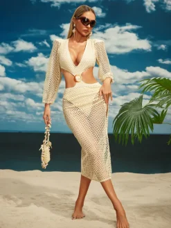 Bikini Sets|Swimwear*Mew Mews Fashion Agha V Neck Swimwear Two Piece Set