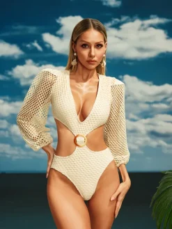 Bikini Sets|Swimwear*Mew Mews Fashion Agha V Neck Swimwear Two Piece Set