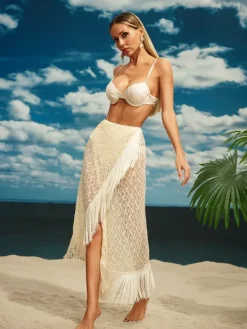 Bikini Sets|Swimwear*Mew Mews Fashion Aglaia Fringe Bikini Three Piece Set