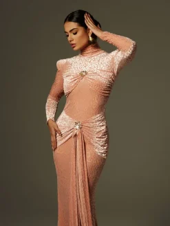 Dresses|Maxi Dresses*Mew Mews Fashion Ahuva Leopard Printed Rhinestone Maxi Dress