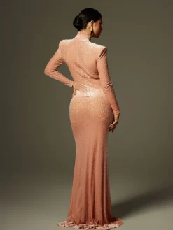 Dresses|Maxi Dresses*Mew Mews Fashion Ahuva Leopard Printed Rhinestone Maxi Dress