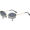 Glasses*Mew Mews Fashion Airlie Teardrop Crystal Sunglasses
