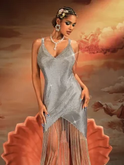 Dresses|Maxi Dresses*Mew Mews Fashion Aithley Chain Fringe Chainmail Dress