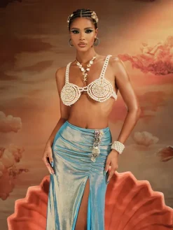 Beaded Wear|Tops*Mew Mews Fashion O/S Akemi Pearl Beaded Bralette