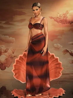 Sets & Co-ords*Mew Mews Fashion Akihito Spaghetti Ruched Skirt Set