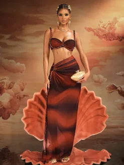 Sets & Co-ords*Mew Mews Fashion Akihito Spaghetti Ruched Skirt Set