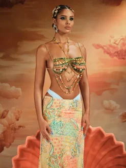 Beaded Wear|Tops*Mew Mews Fashion O/S Akshay Gemstone Beaded Bralette