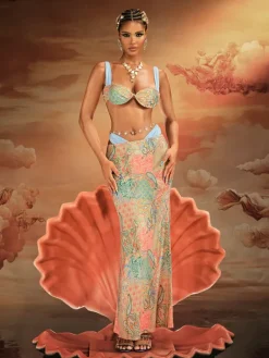 Bikini Sets|Swimwear*Mew Mews Fashion Alaqua Printed Swimwear Two Piece Set