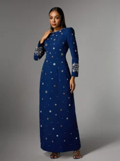 Dresses|Maxi Dresses*Mew Mews Fashion Alary Long Sleeve Rhinestone Maxi Dress