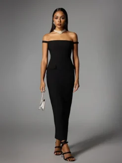 Dresses|Midi Dresses*Mew Mews Fashion Albinia Backless Pearl Beaded Midi Dress