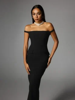Dresses|Midi Dresses*Mew Mews Fashion Albinia Backless Pearl Beaded Midi Dress