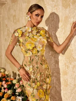 Dresses|Midi Dresses*Mew Mews Alirio Embroidered Flower Midi Dress