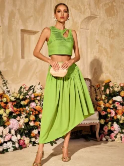 Sets & Co-ords*Mew Mews Alka Sleeveless Ruched Skirt Set