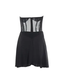 Dresses|Mini Dresses*Mew Mews Alohi Strapless Corset Satin Mini Dress