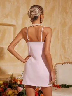 Dresses|Mini Dresses*Mew Mews Fashion Alynthia Spaghetti Trimmed Mini Dress