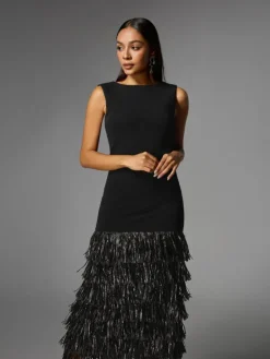 Dresses|Maxi Dresses*Mew Mews Fashion Anzeline Backless Fringe Knitted Maxi Dress