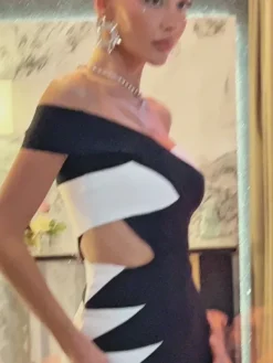 Dresses|Maxi Dresses*Bandage Aries Off Shoulder Cutout Dress