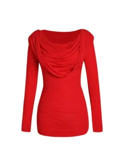 Dresses|Mini Dresses*Mew Mews Fashion Arina Long Sleeve Plunge Mini Dress