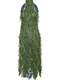 Dresses|Midi Dresses*Mew Mews Fashion Arlo Halterneck Backless Hollow Midi Dress In Green