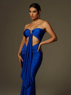 Dresses|Maxi Dresses*Mew Mews Fashion Arlyn Strapless Draped Cutout Maxi Dress