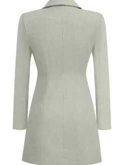 Dresses|Mini Dresses*Mew Mews Fashion Aryndal V Neck Button Up Mini Blazer Dress
