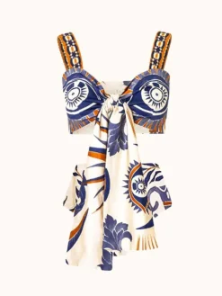 Bikini Sets*Mew Mews Fashion Augusta Printed Bikini Three Piece Set