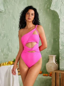 One Piece|Swimwear*Mew Mews Fashion Austin Cutout Twisted One Piece Swimsuit