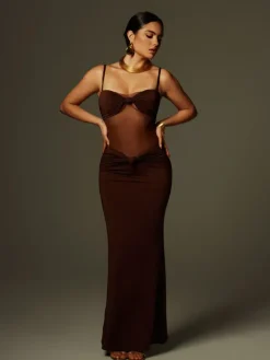 Dresses|Maxi Dresses*Mew Mews Fashion Australis Spaghetti Bow Twisted Maxi Dress