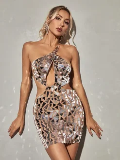 Embellishment|Dresses*Embellishment Azha One Shoulder Embellished Mini Dress