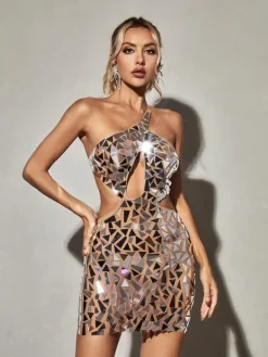 Embellishment|Dresses*Embellishment Azha One Shoulder Embellished Mini Dress