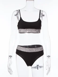 Bikini Sets|Swimwear*Mew Mews Fashion Azriel Rhinestone Bikini Two Piece Set