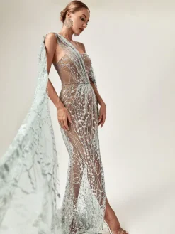 Dresses|Maxi Dresses*Mew Mews Fashion Bailee Split Sequin Maxi Dress