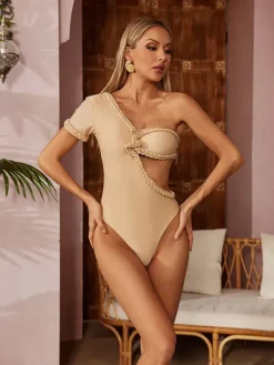 Bikini Sets|Swimwear*Mew Mews Fashion Basil One Should Cutout One Piece Swimsuit