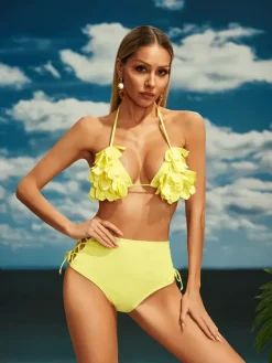 Bikini Sets|Swimwear*Mew Mews Fashion Beril Flower Bikini Two Piece Set