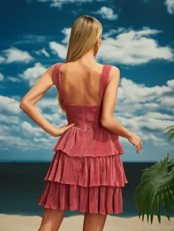 Dresses|Mini Dresses*Mew Mews Fashion Beroe Starfish Cutout Tiered Mini Dress