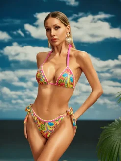 Bikini Sets|Swimwear*Mew Mews Fashion Betrys Printed Bikini Two Piece Set
