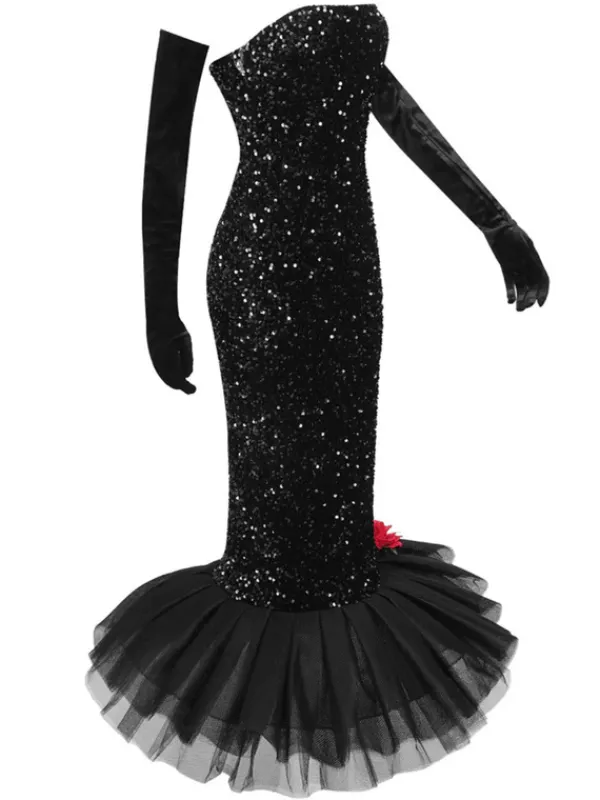 Dresses|Maxi Dresses*Mew Mews Fashion Branson Strapless Mermaid Sequin Dress