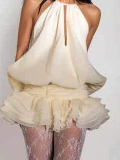 Sets & Co-ords*Mew Mews Fashion Brigitta Halterneck Pearl Tulle Skirt Set