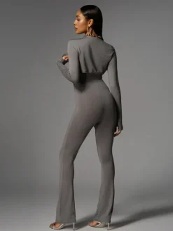 Jumpsuits & Romper*Mew Mews Fashion Brixander Spaghetti Jumpsuit In Grey With Shrug