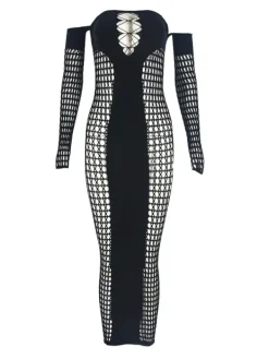 Dresses|Midi Dresses*Mew Mews Fashion O/S Brynviel Off Shoulder Cutout Midi Dress