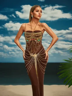 Beaded Wear|Tops*Mew Mews Fashion O/S Cappy Gemstone Beaded Bralette