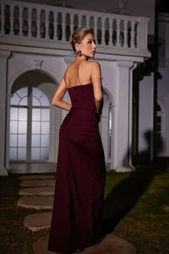 Dresses|Maxi Dresses*Mew Mews Fashion Carew Strapless Ruched Dress In Brown