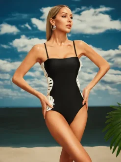 Bikini Sets|Swimwear*Mew Mews Fashion Carmela Leafy Swimwear Two Piece Set